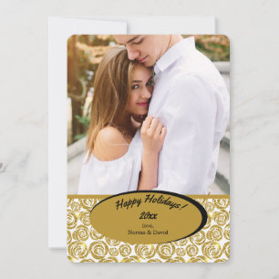 Invitación de Fotos de Flores de Oro
