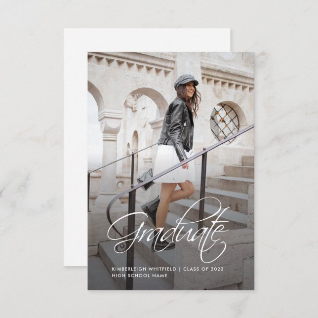 Invitación de fotos de graduación 2025 (Anverso / Reverso)