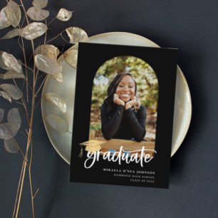 Invitación de fotos de graduación de guiones lúdic