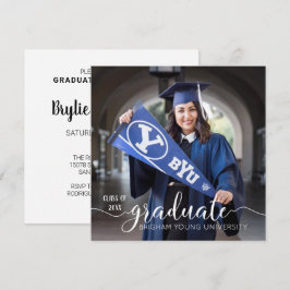 Invitación de fotos de graduación de guiones moder