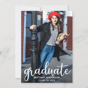 Invitación de fotos de graduación de guiones moder