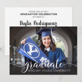 Invitación de fotos de graduación de guiones moder