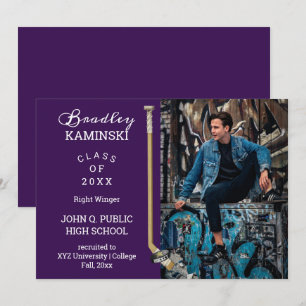 Invitación de fotos de graduación deportiva de jug