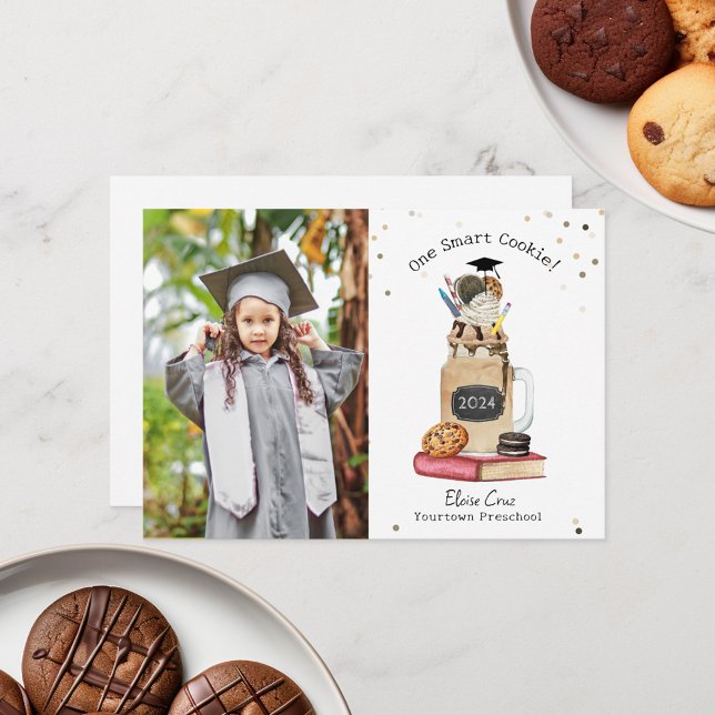 Invitación de fotos de graduados de Smart Cookie M (Subido por el creador)