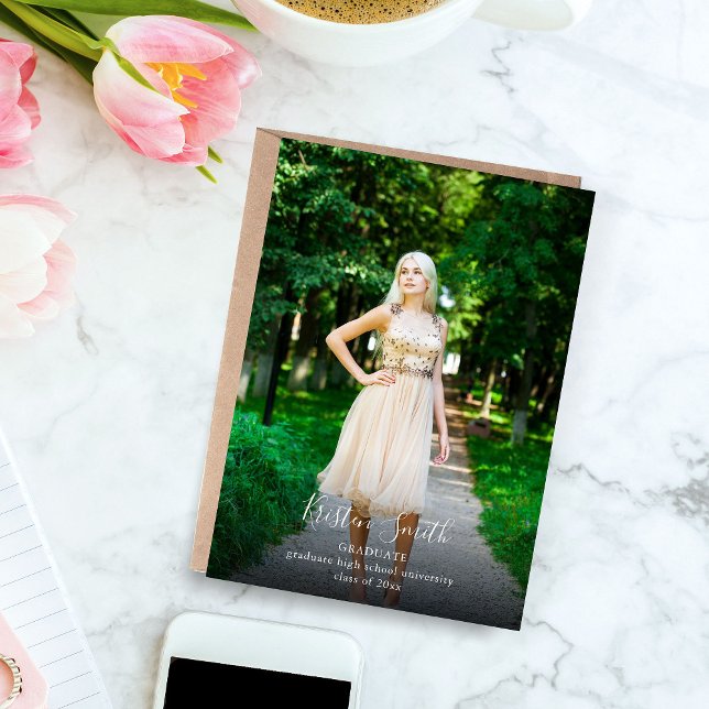 Invitación de fotos de graduados minimalistas (Subido por el creador)