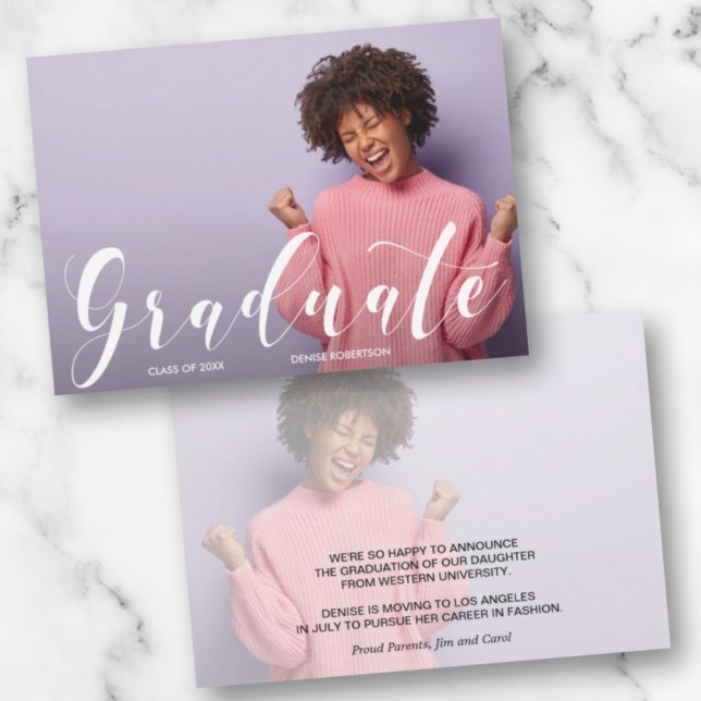 Invitación de fotos de graduados universitarios (Subido por el creador)