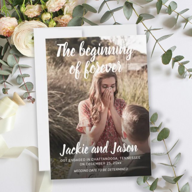 Invitación de fotos de inicio de compromiso para s (Subido por el creador)