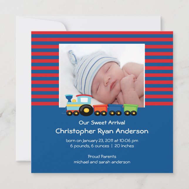 Invitación de fotos de niños en los trenes de curs (Anverso)