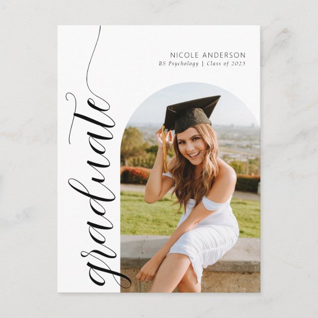 Invitación de fotos del Arco de Graduado de Guión  (Anverso)