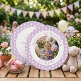 Invitación de Fotos del Primer Cumpleaños de Lavan