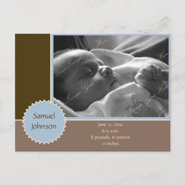 Invitación de fotos marrón y azul (Personalizable)