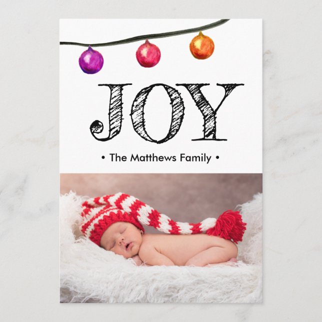 Invitación de fotos para bebés Navidades de vacaci (Anverso)