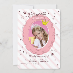 Invitación de Fotos para Fiesta de Princesa