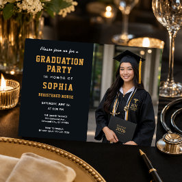 Invitación de Fotos para la Fiesta de Graduación d