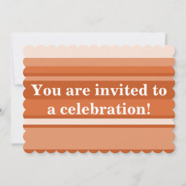 invitación de franjas naranjas