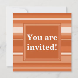 invitación de franjas naranjas