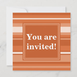 invitación de franjas naranjas