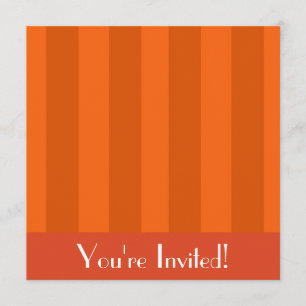 Invitación de franjas naranjas