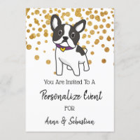 *~* Invitación de Frenchie French Bulldog Adorable