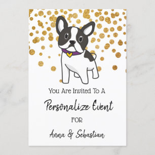 *~* Invitación de Frenchie French Bulldog adorable