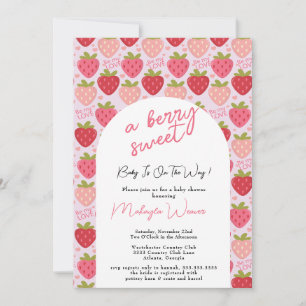 Invitación de fresa Baby Shower Berry Sweet