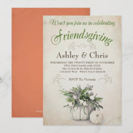 Invitación de Friendsgiving - acción de gracias