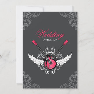 Invitación de Fuchsia Gray, Boda de rock y rollo