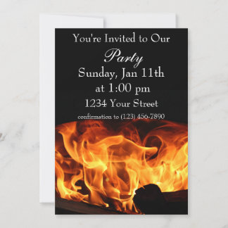 Invitación de fuego de llama