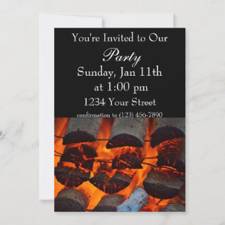 Invitación de fuego de llama
