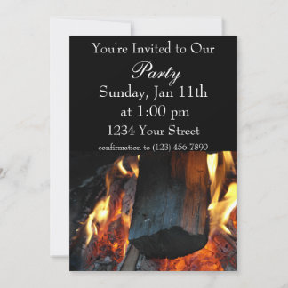 Invitación de fuego de llama de fiesta