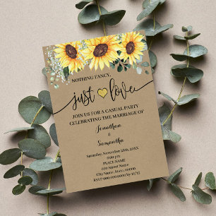 Invitación de fuga de amor sin nada elegante con g