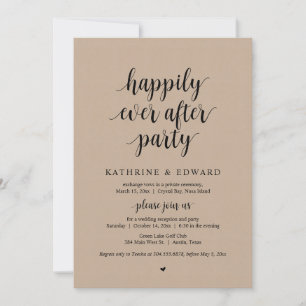 Invitación de fuga de boda, fiesta de felices para