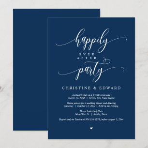 Invitación de fuga de boda, fiesta de felices para