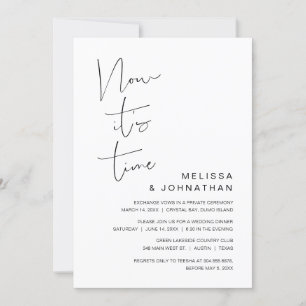 Invitación de fuga de novios, ahora es el momento