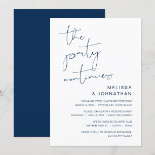 Invitación de fuga de novios, La fiesta continúa