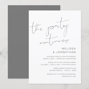Invitación de fuga de novios, La fiesta continúa