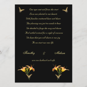 Invitación de fumigación de Lilies y Butterflies