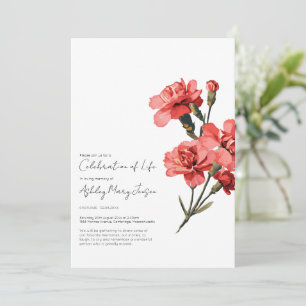 Invitación de funeral de celebración de vida de cl
