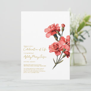 Invitación de funeral de celebración de vida de cl