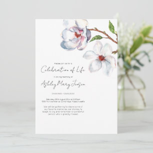 Invitación de funeral de celebración de vida de ma