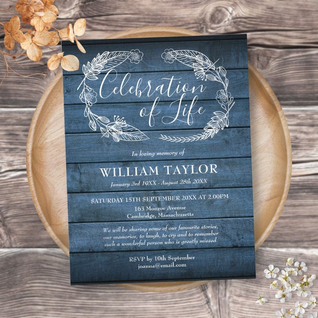 Invitación de funeral de celebración de vida de ma (Subido por el creador)