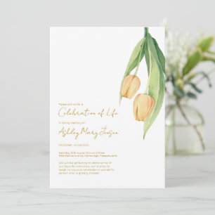 Invitación de funeral de celebración de vida de tu