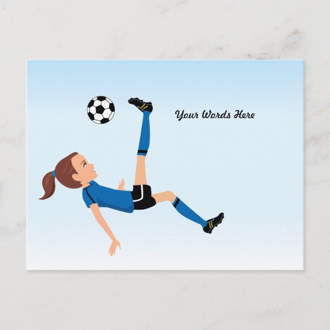 Invitación de fútbol chica para una postal de part (Anverso)