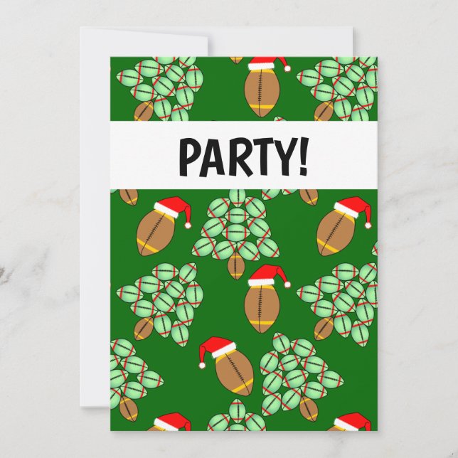 Invitación de Fútbol de Navidad (Anverso)