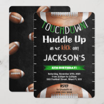 Invitación de fútbol editable