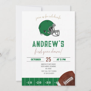 Invitación de fútbol para el primer año