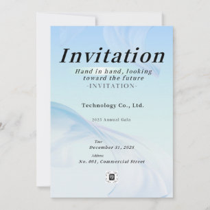 Invitación de Gala Corporativa Azul Claro de Tecno