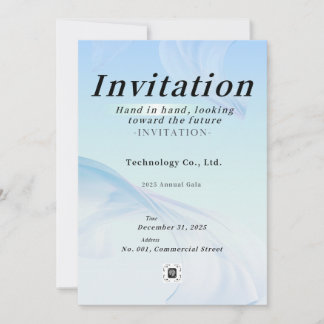 Invitación de Gala Corporativa Azul Claro de Tecno