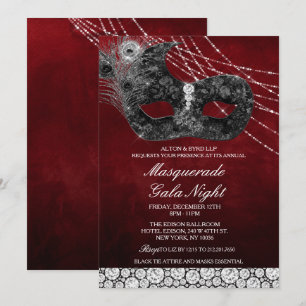 Invitación de gala de disfraz de negocios corporat