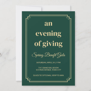 Invitación de gala para la recaudación de fondos d